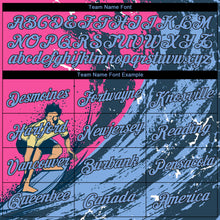 Загрузить изображение в средство просмотра галереи, Custom Pink Light Blue-Black 3D Pattern Summer Beach Surfing Authentic Basketball Jersey
