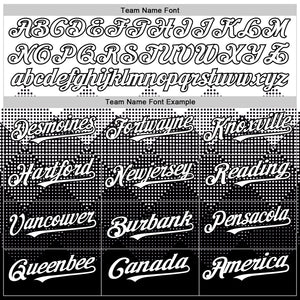 Custom White Black 3D Pattern Design Gradient Square Shapes Authentic Baseball Jersey