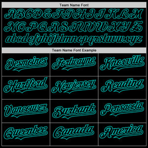 Custom Black Aqua 3D Pattern Design Abstract Splatter Grunge Art Authentic Baseball Jersey