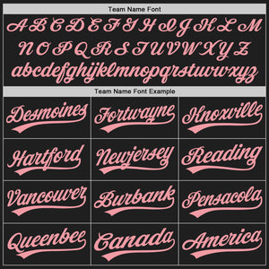 Custom Graffiti Pattern Medium Pink-Black 3D Scratch Authentic Baseball Jersey