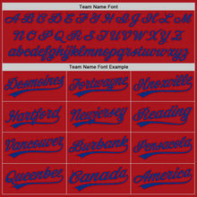 Laden Sie das Bild in den Galerie-Viewer, Custom Graffiti Pattern Royal-Red 3D Scratch Authentic Baseball Jersey

