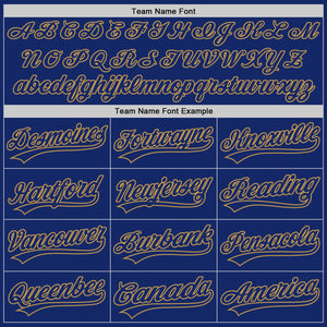 Custom Graffiti Pattern Royal-Old Gold 3D Scratch Authentic Baseball Jersey