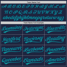 Charger l&#39;image dans la galerie, Custom Graffiti Pattern Teal-Navy 3D Scratch Authentic Baseball Jersey
