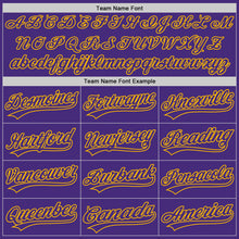 Laden Sie das Bild in den Galerie-Viewer, Custom Graffiti Pattern Purple-Gold 3D Scratch Authentic Baseball Jersey
