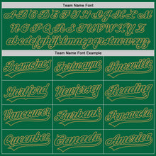 Laden Sie das Bild in den Galerie-Viewer, Custom Graffiti Pattern Kelly Green-Old Gold 3D Scratch Authentic Baseball Jersey
