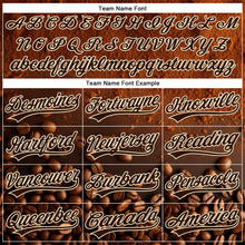 Load image into Gallery viewer, Custom Brown Cream 3D Pattern Design International Coffee Day Authentic Baseball Jersey
