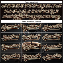 Load image into Gallery viewer, Custom Black Brown Cream 3D Pattern Design International Coffee Day Authentic Baseball Jersey
