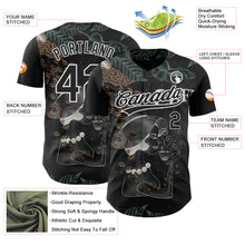 Load image into Gallery viewer, Custom Black White 3D Pattern Design International Coffee Day Authentic Baseball Jersey
