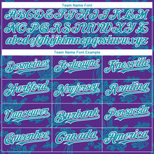 Load image into Gallery viewer, Custom Purple Teal-White 3D Pattern Design Boats And Fish Authentic Baseball Jersey

