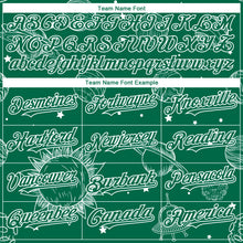 Laden Sie das Bild in den Galerie-Viewer, Custom Kelly Green White 3D Pattern Design Planets Authentic Baseball Jersey
