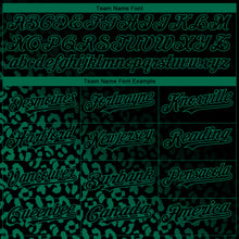 Charger l&#39;image dans la galerie, Custom Black Kelly Green 3D Pattern Design Leopard Print Fade Fashion Authentic Baseball Jersey
