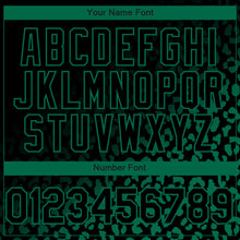 Charger l&#39;image dans la galerie, Custom Black Kelly Green 3D Pattern Design Leopard Print Fade Fashion Authentic Baseball Jersey
