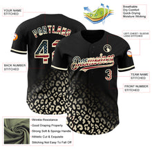 Load image into Gallery viewer, Custom Black Vintage USA Flag-Cream 3D Pattern Design Leopard Print Fade Fashion Authentic Baseball Jersey
