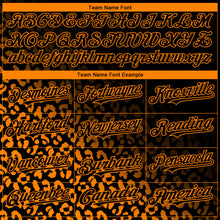 Load image into Gallery viewer, Custom Black Bay Orange 3D Pattern Design Leopard Print Fade Fashion Authentic Baseball Jersey
