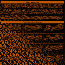 Load image into Gallery viewer, Custom Black Texas Orange 3D Pattern Design Leopard Print Fade Fashion Authentic Baseball Jersey
