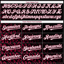 Laden Sie das Bild in den Galerie-Viewer, Custom Black White-Maroon 3D Pattern Design Leopard Print Fade Fashion Authentic Baseball Jersey
