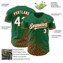 Laden Sie das Bild in den Galerie-Viewer, Custom Kelly Green White-Orange 3D Pattern Design Leopard Print Fade Fashion Authentic Baseball Jersey
