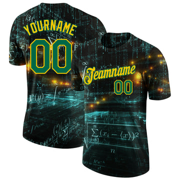 Custom 3D Pattern Design Math Performance T-Shirt