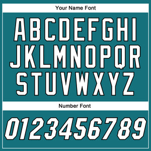 Custom Teal White-Black Authentic Baseball Jersey