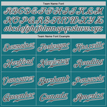 Load image into Gallery viewer, Custom Teal Steel Gray-White Authentic Baseball Jersey
