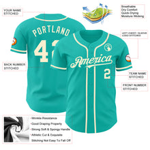 Load image into Gallery viewer, Custom Aqua Cream Authentic Baseball Jersey
