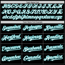 Laden Sie das Bild in den Galerie-Viewer, Custom Black White-Teal 3 Colors Arm Shapes Authentic Baseball Jersey
