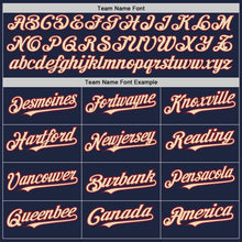 Load image into Gallery viewer, Custom Navy City Cream-Crimson 3 Colors Arm Shapes Authentic Baseball Jersey
