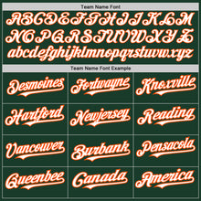 Load image into Gallery viewer, Custom Green White-Orange 3 Colors Arm Shapes Authentic Baseball Jersey
