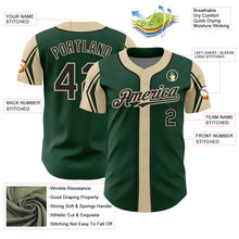 Laden Sie das Bild in den Galerie-Viewer, Custom Green Black-City Cream 3 Colors Arm Shapes Authentic Baseball Jersey
