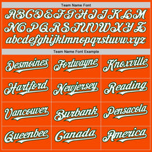 Load image into Gallery viewer, Custom Orange White-Green 3 Colors Arm Shapes Authentic Baseball Jersey
