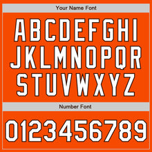 Load image into Gallery viewer, Custom Orange White-Brown 3 Colors Arm Shapes Authentic Baseball Jersey
