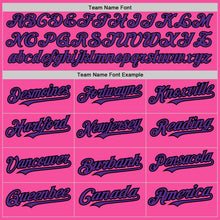 Загрузить изображение в средство просмотра галереи, Custom Pink Purple-Black 3 Colors Arm Shapes Authentic Baseball Jersey
