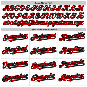 Custom White Red-Black 3 Colors Arm Shapes Authentic Baseball Jersey