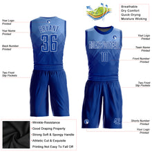 Laden Sie das Bild in den Galerie-Viewer, Custom Light Blue Royal-White Round Neck Sublimation Basketball Suit Jersey
