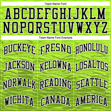 Laden Sie das Bild in den Galerie-Viewer, Custom Neon Green Black-White Round Neck Sublimation Basketball Suit Jersey
