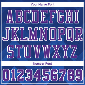 Custom Royal Purple-White Round Neck Sublimation Basketball Suit Jersey