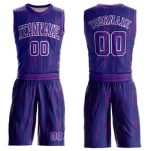 Laden Sie das Bild in den Galerie-Viewer, Custom Purple White Round Neck Sublimation Basketball Suit Jersey
