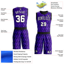 Laden Sie das Bild in den Galerie-Viewer, Custom Purple White-Black Round Neck Sublimation Basketball Suit Jersey
