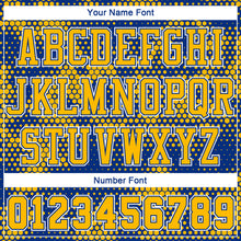Load image into Gallery viewer, Custom Royal Gold-White Round Neck Sublimation Basketball Suit Jersey
