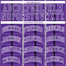 Charger l&#39;image dans la galerie, Custom Purple Black-White Round Neck Sublimation Basketball Suit Jersey
