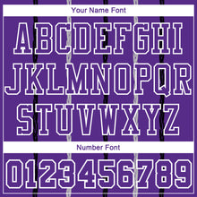 Charger l&#39;image dans la galerie, Custom Purple Black-White Round Neck Sublimation Basketball Suit Jersey

