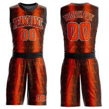 Load image into Gallery viewer, Custom Black Orange-White Animal Fur Print Round Neck Sublimation Basketball Suit Jersey
