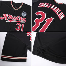 Load image into Gallery viewer, Custom Black Crimson-City Cream Authentic Baseball Jersey
