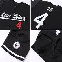 Laden Sie das Bild in den Galerie-Viewer, Custom Black White-Red Authentic Baseball Jersey
