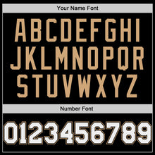 Load image into Gallery viewer, Custom Black White-Old Gold Authentic Throwback Basketball Jersey
