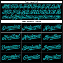 Load image into Gallery viewer, Custom Black Teal Authentic Baseball Jersey
