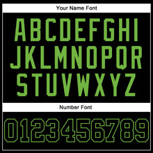Load image into Gallery viewer, Custom Black Black-Neon Green Authentic Baseball Jersey
