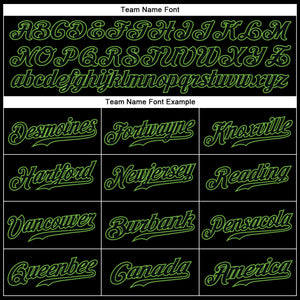Custom Black Black-Neon Green Authentic Baseball Jersey