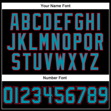 Загрузить изображение в средство просмотра галереи, Custom Black Teal-Red Authentic Baseball Jersey
