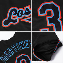 Загрузить изображение в средство просмотра галереи, Custom Black Teal-Red Authentic Baseball Jersey
